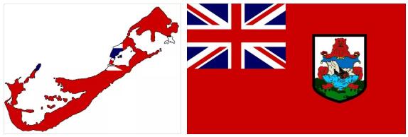 Bermuda Flag and Map