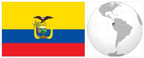 Ecuador Flag and Map 2