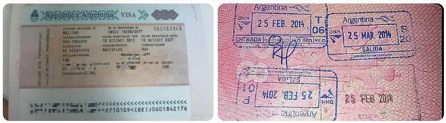 Visa to Argentina